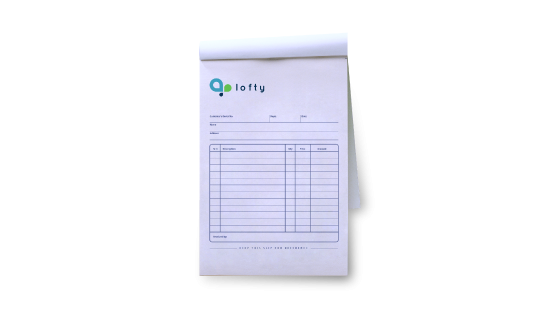 custom printing services for Bill Books