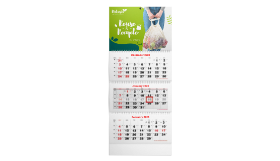 custom printing services for Three Month Wall Calendars