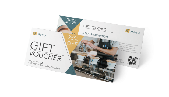 custom printing services for Economy Gift Vouchers
