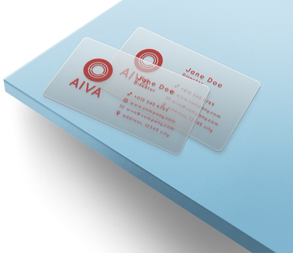 custom printing services for Translucent Business Card