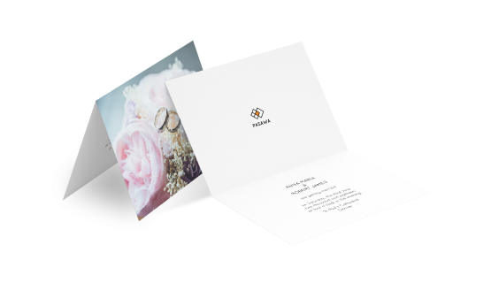 custom printing services for Folded Wedding Cards