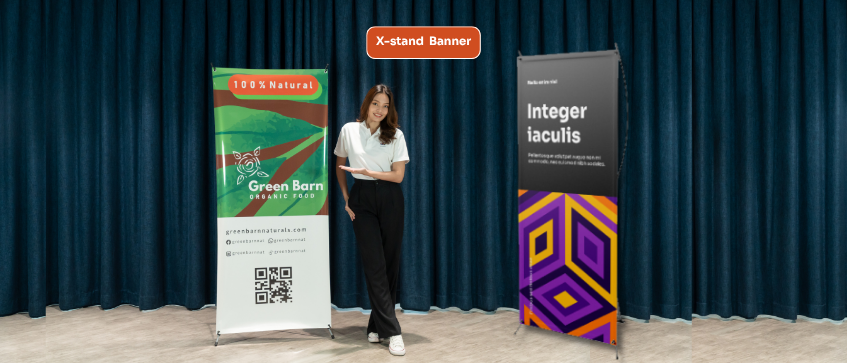 modern X-stand banners for creative marketing